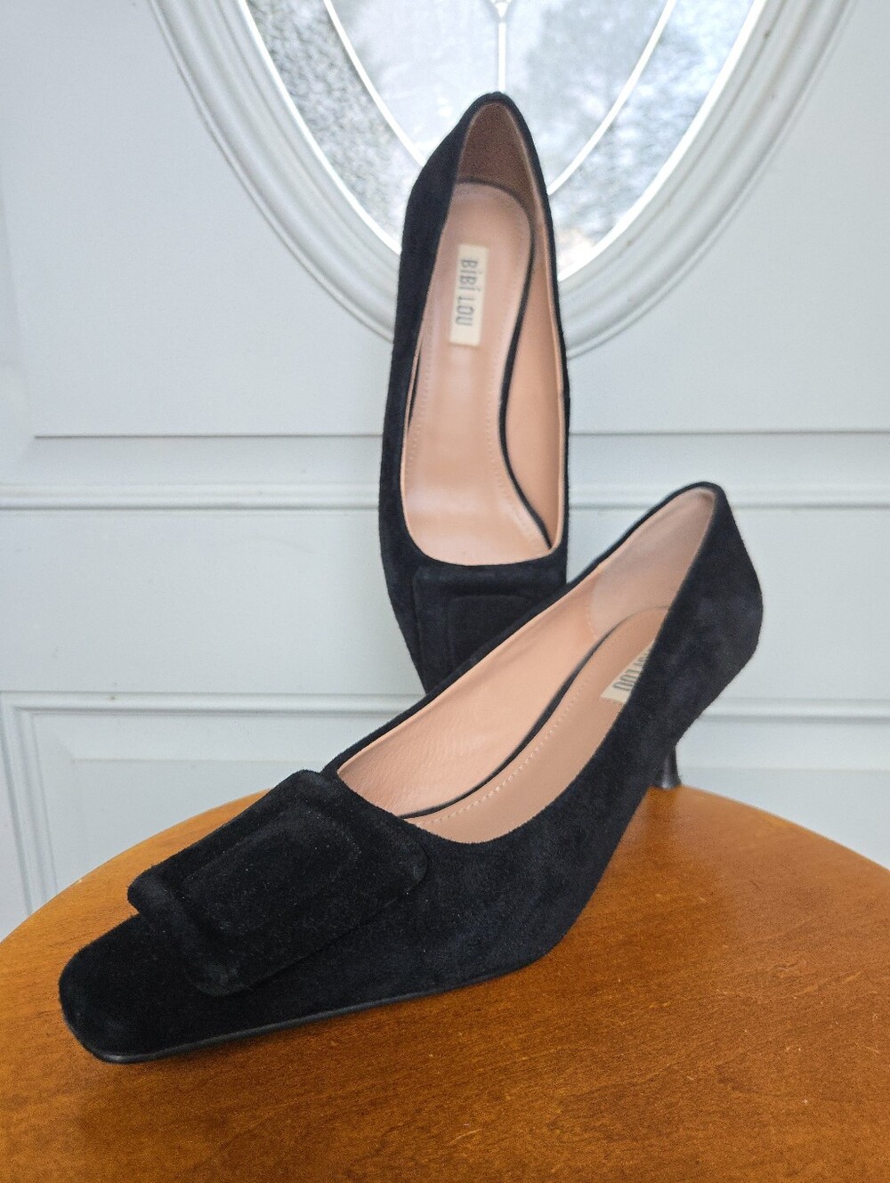 BibiLou Black Suede Kitten Heel